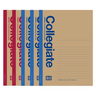 凯萨KAISA红蓝系列横线平摊笔记课页本办公室会议记录本A5A6 无线胶装B5大学生本硬面定页牛卡白卡记事本子