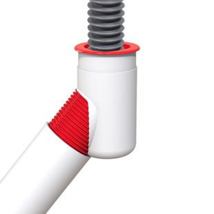 45度墙排专用防臭三通下水管器洗衣机扫地机斜口止逆阀密封塞神器