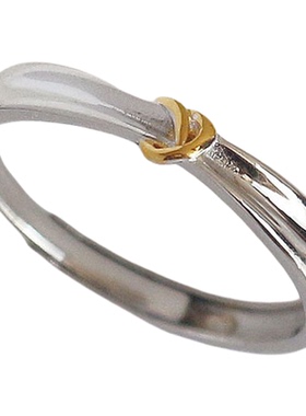 同心结S925纯银情侣戒指