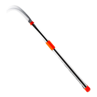 户外镰刀砍柴弯刀除草柴刀农用砍树枝开荒不锈钢伸缩长柄割草工具