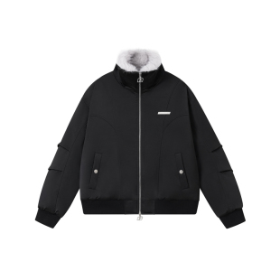 FORNINES座山雕棉衣外套男款冬季翻领加厚防寒服潮牌大毛领棉袄女