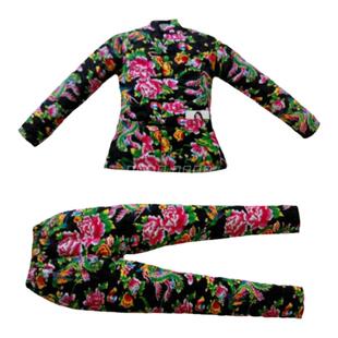 女手工棉衣棉裤套装棉花棉服加厚棉袄纯棉东北大花居家服修身暖和