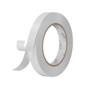 得力小卷芯棉纸双面胶带9mm儿童手工专用窄条易撕双面胶12mm小学生DIY高粘度小卷18mm透明薄款小圈24mm胶纸带