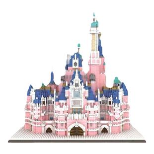 粉红少女城堡女生系列积木1万粒高难度迪士尼拼装玩具礼物乐生高