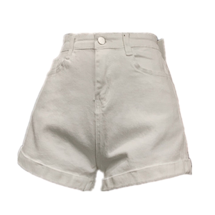 娇小个子145基础款百搭弹力牛仔短裤女150高腰显高修身热裤夏XS码