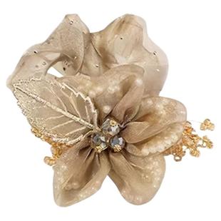 满天星欧根纱大肠发圈女高级感发绳盘发丸子头花头饰优雅时尚简约