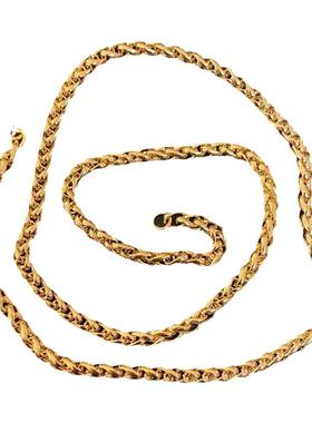 黄铜合金肖邦男女厚金项链不掉色