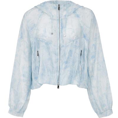 ONLY晕染印花宽松连帽短外套