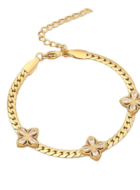 欧拉拉轻奢四叶草钛钢项链女百搭锁骨链小众不掉色配饰品