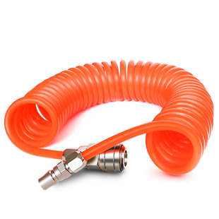 PU弹簧气管软管伸缩空压机气泵高压快速接头气动风管8mm连接防爆