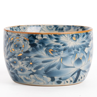 汝窑金万花主人杯茶杯高档品茗杯单个陶瓷个人专用功夫茶具茶盏