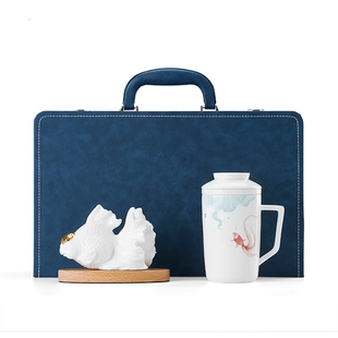 企业商务伴手礼定制logo高端办公杯随手礼盒送领导长辈的实用礼物