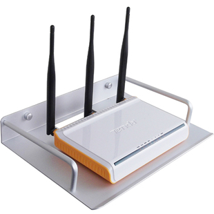 电视机顶盒置物架wifi放路由器支架投影仪收纳盒打孔墙上光猫架子