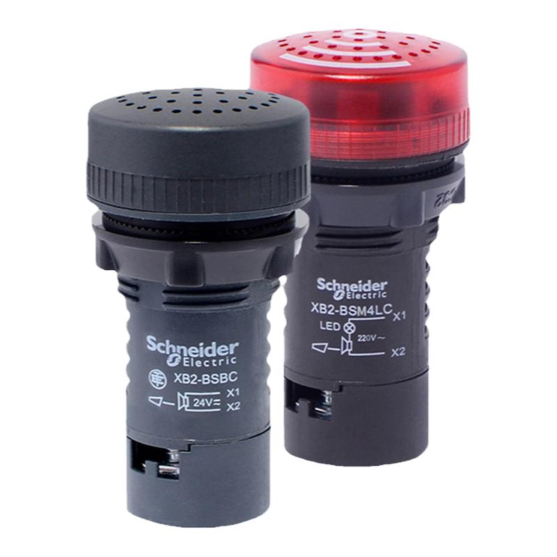 施耐德蜂鸣器24V带LED灯XB2BSM4LC断续闪光220v连续警报XB2BSB4LC