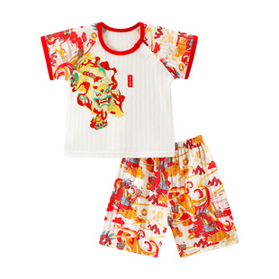 【断码清仓】宝宝夏季款短袖短裤分体套装婴儿薄款透气T恤夏装