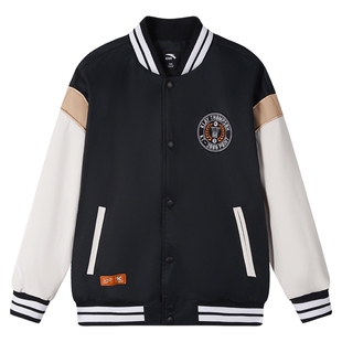 安踏儿童丝光绒外套男童篮球运动上衣2025冬季新款保暖加绒厚外套