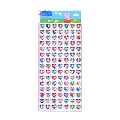 小猪佩奇贴纸3D立体宝石贴儿童钻石贴画粉色小猪佩琪乔治亚克力水晶DIY装饰粘贴纸幼儿园小朋友卡通奖励贴纸