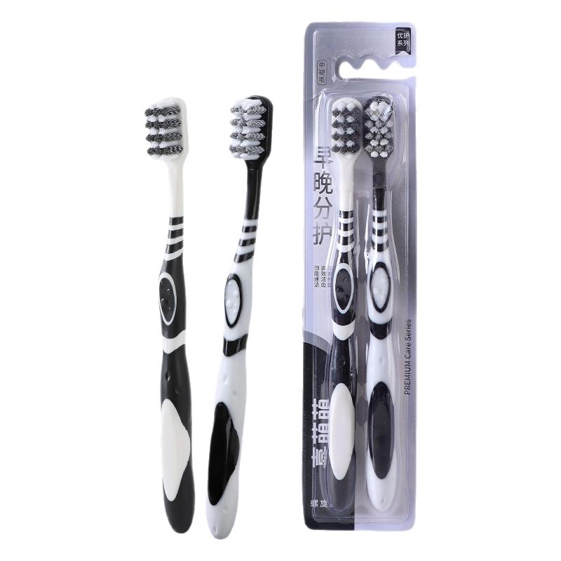 硬毛牙刷成人正品超硬耐用高端中硬毛家用去烟渍牙齿污垢清洁神器