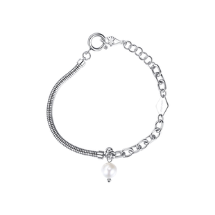 KLINKLIN双层菱形项链O字圆蛇拼接手链