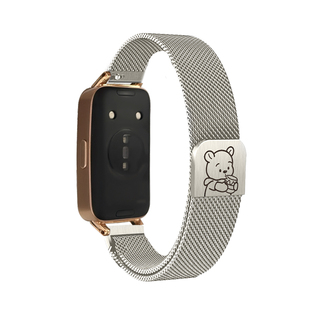 靓仔适用华为手环10/9/8/7nfc表带链band6pro腕带智能运动手表六七八九替换带荣耀6手表带金属磁吸春夏新款女