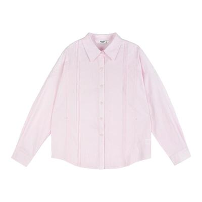 LLANO长袖棉衬衫通勤直筒款