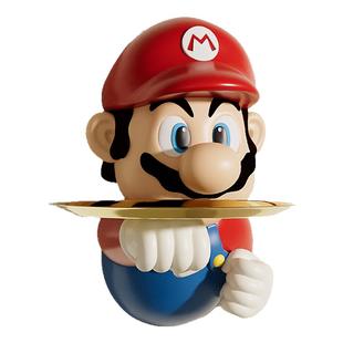 马里奥钥匙收纳摆件入户门壁挂置物架玄关高级感小众墙壁装饰挂件