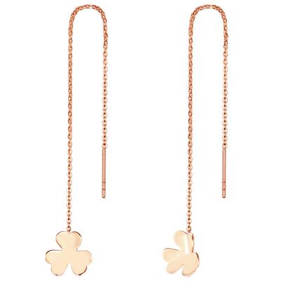 谢瑞麟轻尚系列三叶草K金耳线