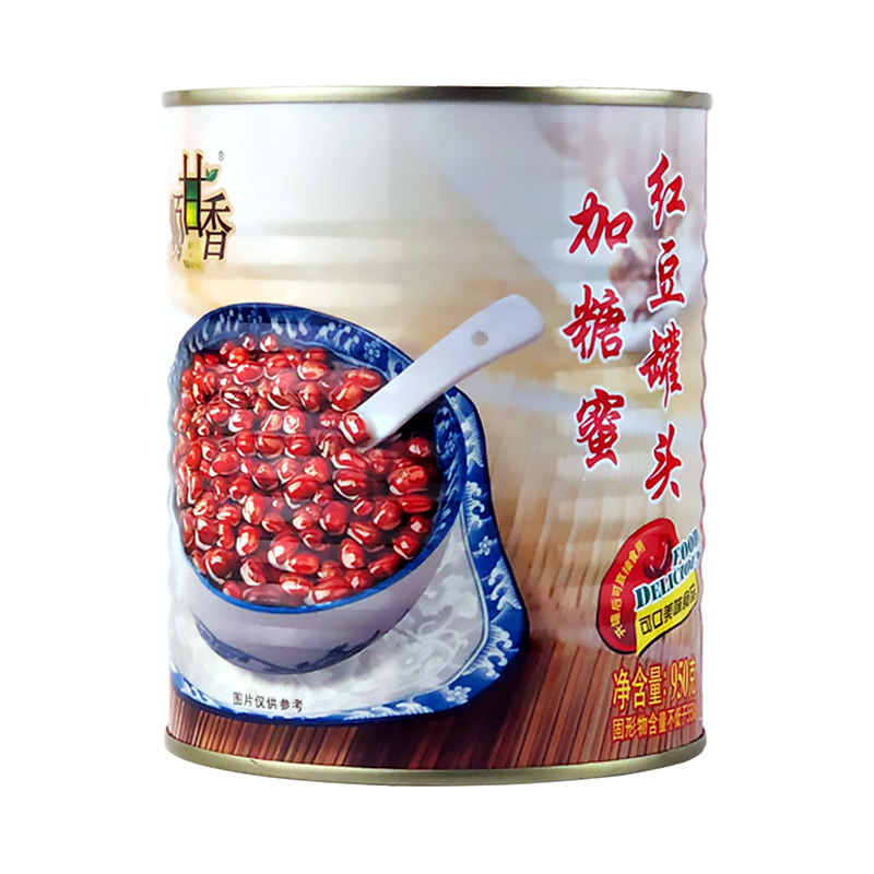 广村加糖蜜红豆罐头家用商用包邮