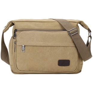 2025男式帆布包男斜跨男包横款休闲男士包包小挎包背包单肩斜挎包