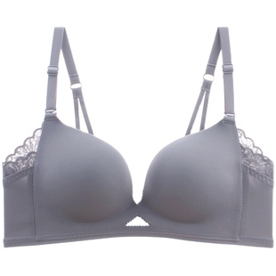趣安芬文胸日本轻木棉无痕光面舒适聚拢调整型光面薄不空杯内衣女