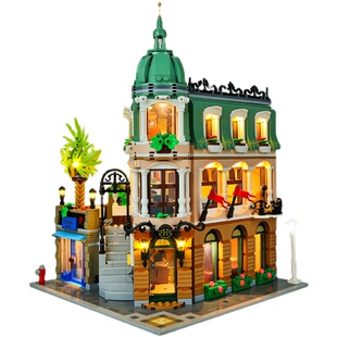 KY可匀适用于乐高10297转角精品酒店展示盒LED积木玩具灯饰灯光灯