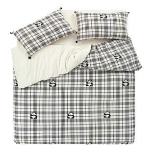 tbh野兽派家居四件套熊猫嘭嘭再生纤维素纤维印花床上用品套件夏