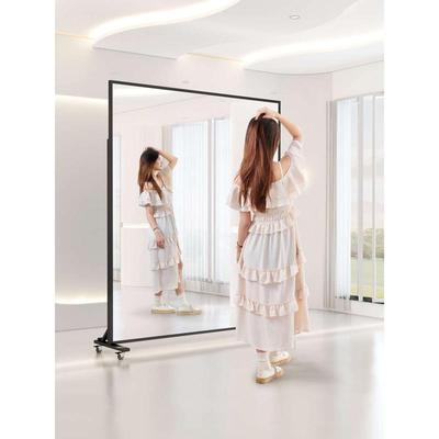 舞蹈镜子家用可移动跳舞镜带轮子全身落地镜瑜伽室健身房练舞镜子