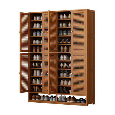 鞋柜家用门口多层落地式楠竹鞋架
