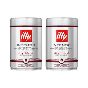 【自营】illy意利咖啡豆阿拉比卡深度烘焙手冲意式新鲜250g*2罐