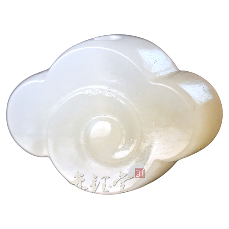 和田玉背云佛珠配饰白玉天然新品