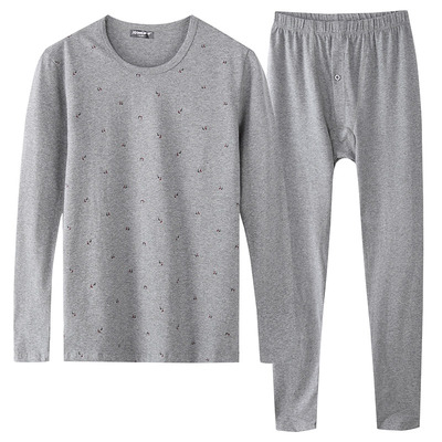 新一步圆领中年薄款全棉保暖内衣