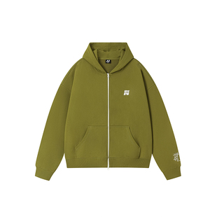 FORNINES刺绣重磅连帽衫卫衣男款潮牌2025秋季新款美式短款外套女