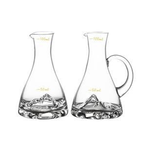 伯纳特水晶玻璃白酒分酒器描金带刻度大容量红酒醒酒器家用分酒壶