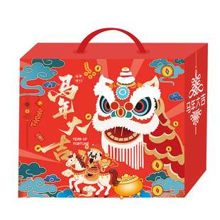旺旺大礼包零食福利年会2026过年送礼年货马年仙贝礼袋果冻盒装