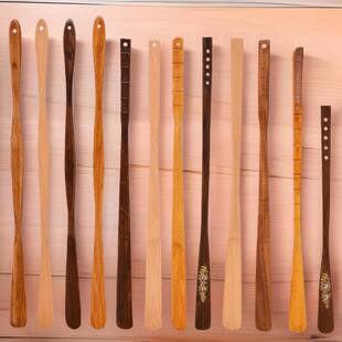 新品 实木鞋拔家用长柄木鞋拔穿鞋器孕妇鞋扒老人鞋抽懒人加长提