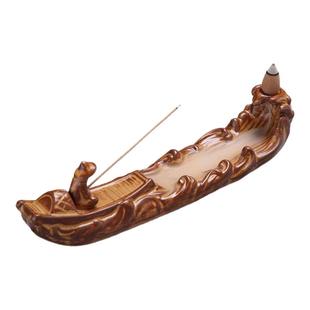 倒流香炉摆件创意陶瓷家用左右逢源室内香薰炉高山流水家居檀香熏