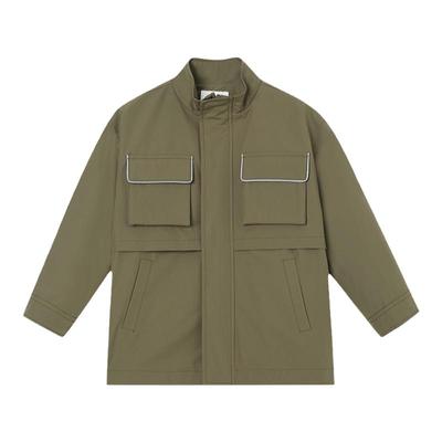 RBIGX瑞比克童装秋季新款印花立领夹克外套支边潮流百搭风衣