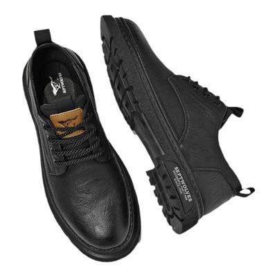 七匹狼休闲马丁靴工装靴真皮