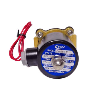 SYPC气动元件2W160-15电磁阀铜体二通阀水阀4分AC220VDC24VAC24V