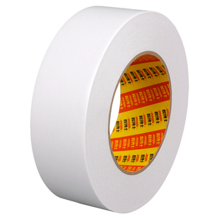 高粘度双面胶强力高粘度固定墙面超粘手工宽胶带批发50米长两面粘贴纸学生文具办公用品易撕透明白色双面胶带