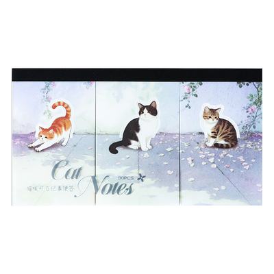 可爱猫咪立式便签本手写留言卡