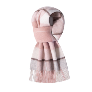 高端羊毛蓝色围巾2025新款今年流行爆款女生冬季保暖情侣围脖护颈