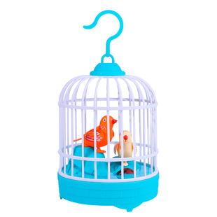 儿童鸟笼玩具电动声控感应鸟仿真小鸟有声会动会叫婴儿宝宝幼儿园