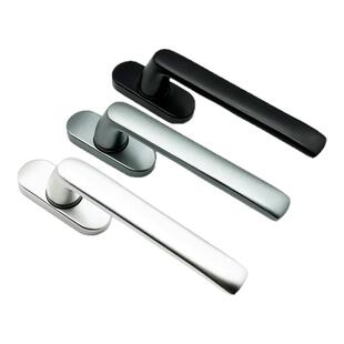 108断桥平开窗纱一体外开玻璃拉手矮扁薄歪把手方轴执手门窗配件